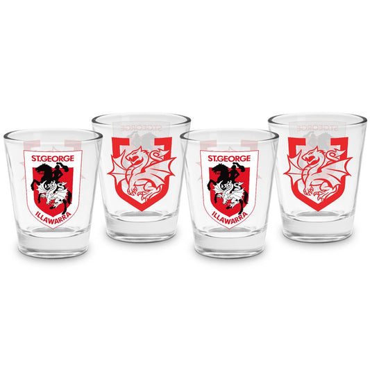 DRAGONS SHOT GLASS 4 PACK
