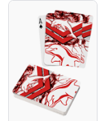 Dolphins playing cards